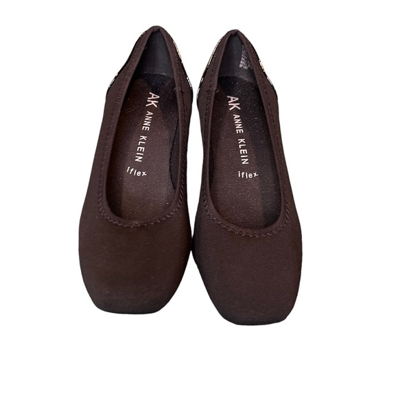 Anne Klein Black Winner Wedge Flex Pump shoes women’s size 7-EUC - Picture 2 of 7